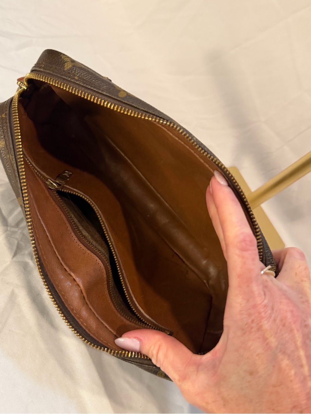 Louis Vuitton Monogram Canvas Toiletry Pouch in Brown and Tan - Picture 7 of 10